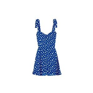 Reformation Christine Dress - Moray (blue and white print mini dress)
